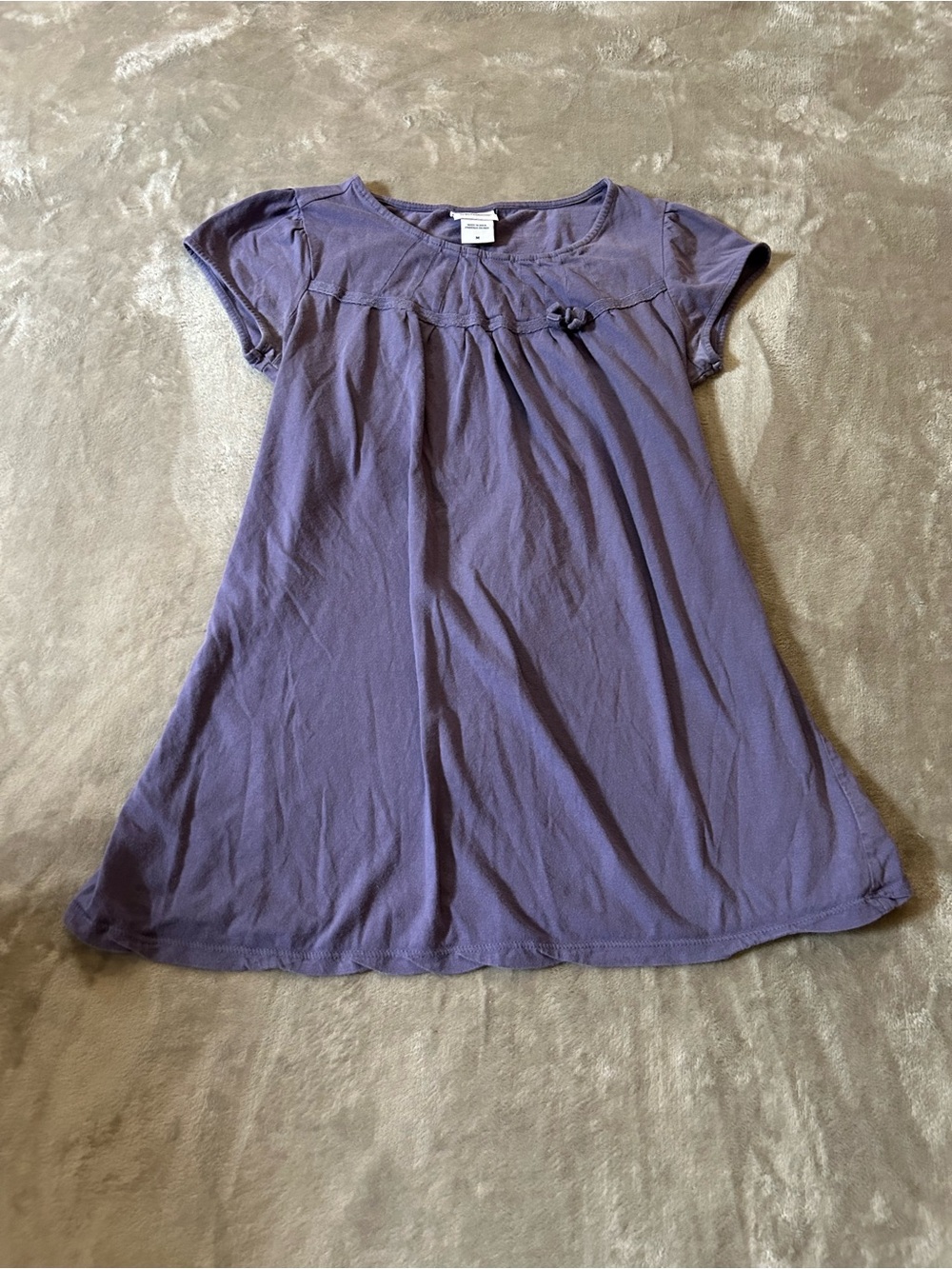Oh Baby by Motherhood Lavender Short Sleeve Maternity Top with Tie M